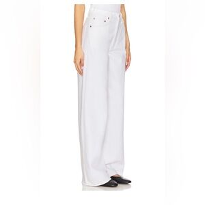 Agolde Clean White Wide-Leg Trousers